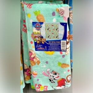 paw patrol easter plush blanket throw